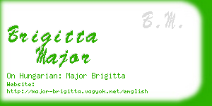 brigitta major business card